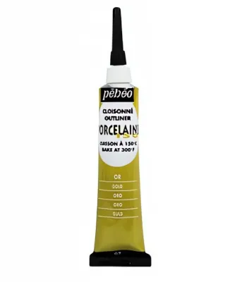 č.07 - Kontura PORCELAIN 150 č.07 (Pébéo) - 20ml  zlatá