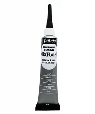 č.10 - Kontura PORCELAIN 150 č.10 (Pébéo) - 20ml  olověná Pewter