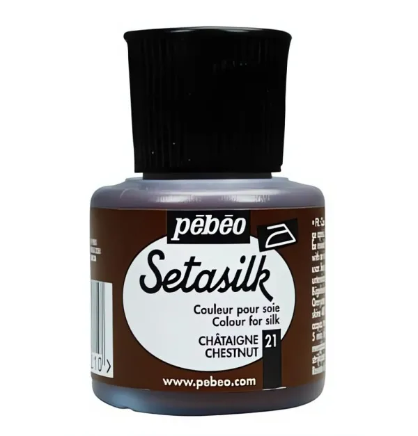 Setasilk č.21 - 45 ml kaštanová hnědá Pebeo