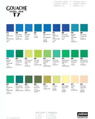 Gouache T7 20 ml - 39 odstínů Pebeo