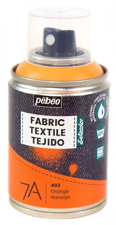 Barva na textil ve spreji (Pébéo) - 100ml Oranžová