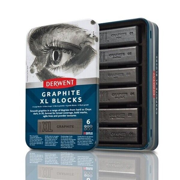 Graphite XL Blocks - umělecký grafit XL (Derwent) 6ks NEW