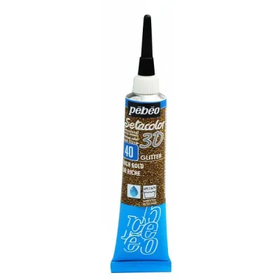Kontura 3D Glitter 20 ml -  třpytivá zlatá bohatá
