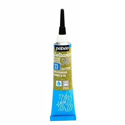 Kontura 3D Glitter 20 ml -  třpytivá zlatá světlá