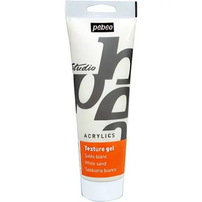 Studio Pískový gel bílý pro akrylové barvy - 250 ml