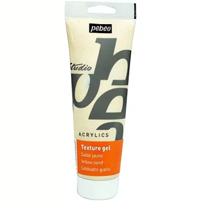 Studio Pískový gel žlutý pro akrylové barvy - 250 ml