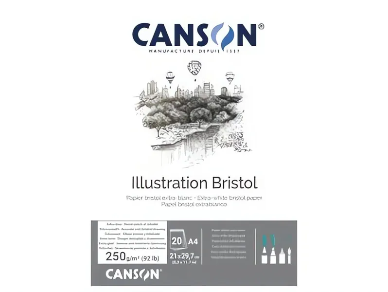 Bristol skicák lepený A3 20l VS 250g Canson