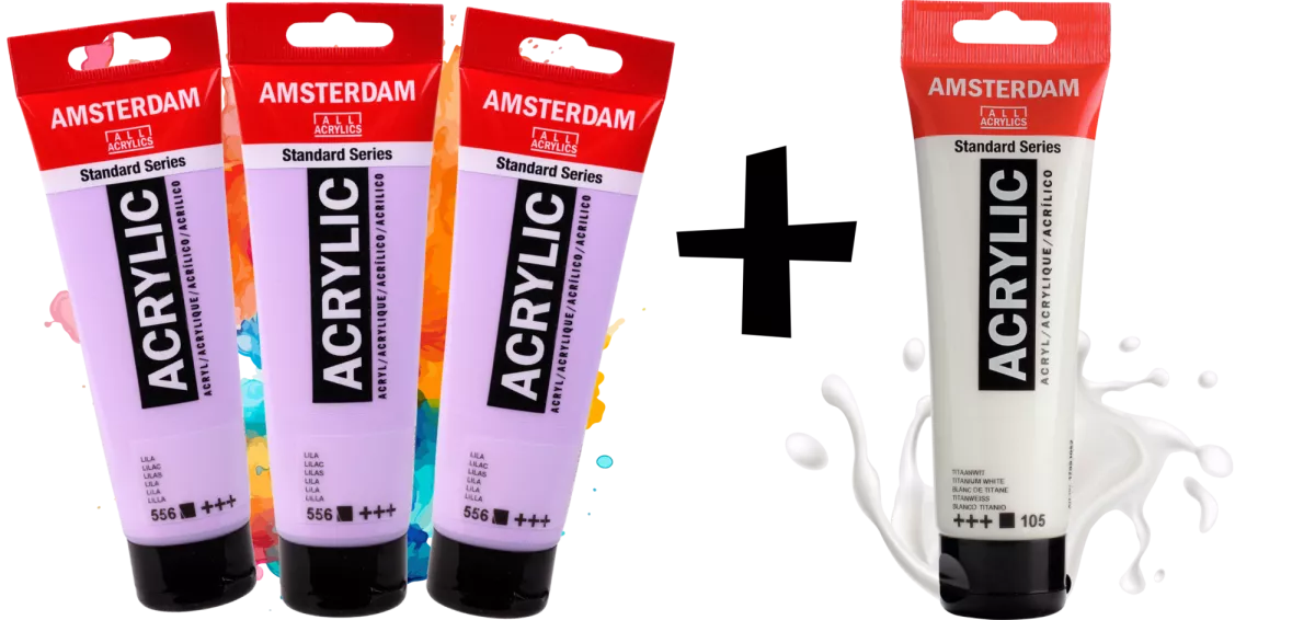 AKCE Acrylic Amsterdam 120ml - 3 + 1 běloba zdarma