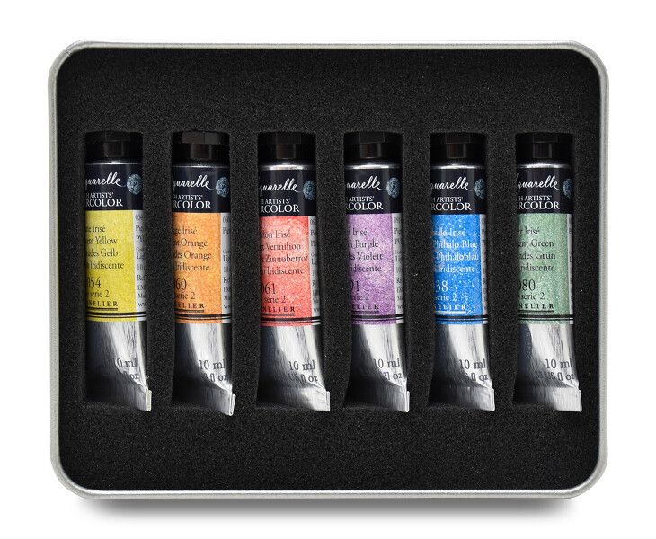 Akvarelové iridescentní barvy 6x10ml Sennelier