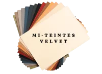 Mi-Teintes VELVET sametový pastel papír 430g 50x65 - varianty | 601 Cream White, 602 BEIGE, 603 Golden Beige, 604 Indian Yellow, 605 Brown, 606 Deep Red, 607 Charcoal Black, 608 Dark Grey, 609 Midnight blue, 610 Horizon Blue, 611 Graphite Grey, 612 Light Grey, 613 Grey Brown, 614 Pistachio Green