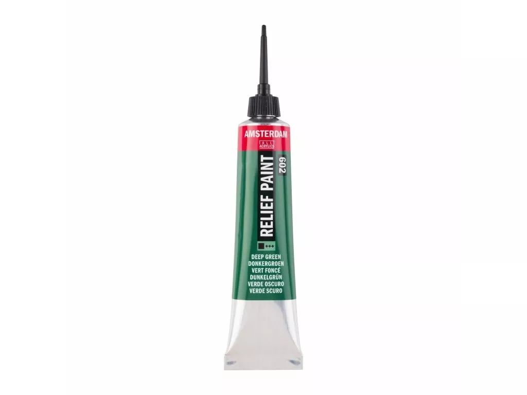 Reliéfní barva Amsterdam v tubě 20ml - varianty - Deep Green