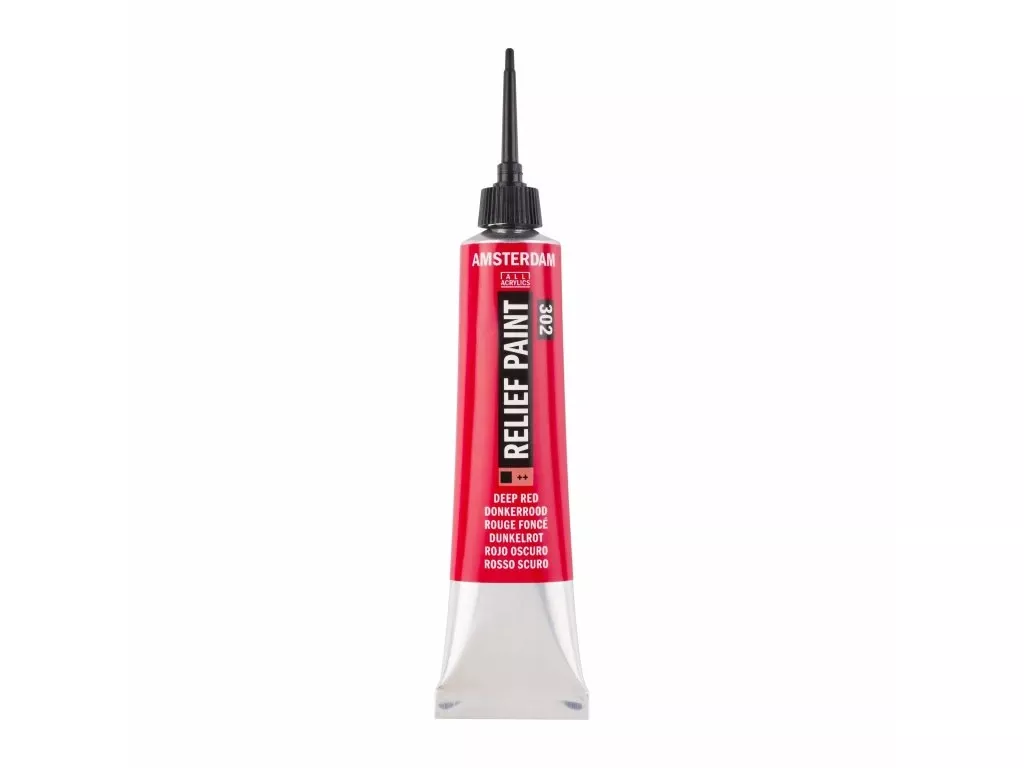 Reliéfní barva Amsterdam v tubě 20ml - varianty - Deep Red