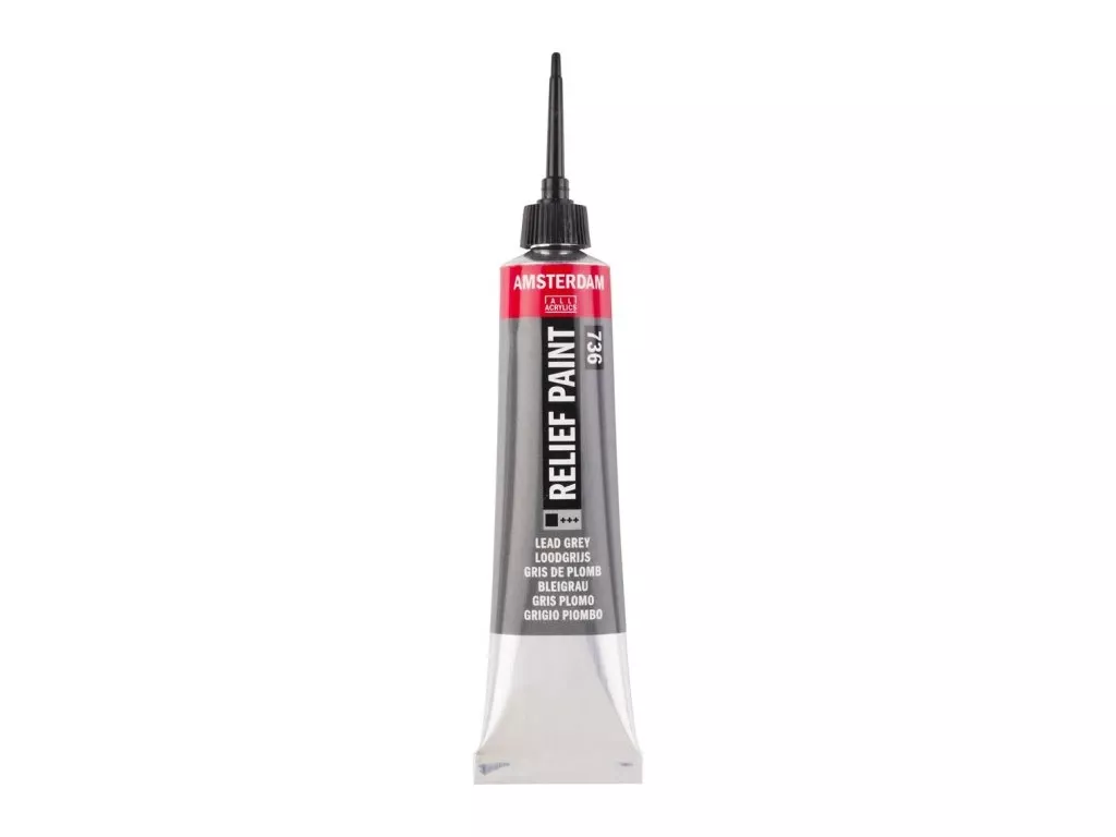 Reliéfní barva Amsterdam v tubě 20ml - varianty - Lead Grey