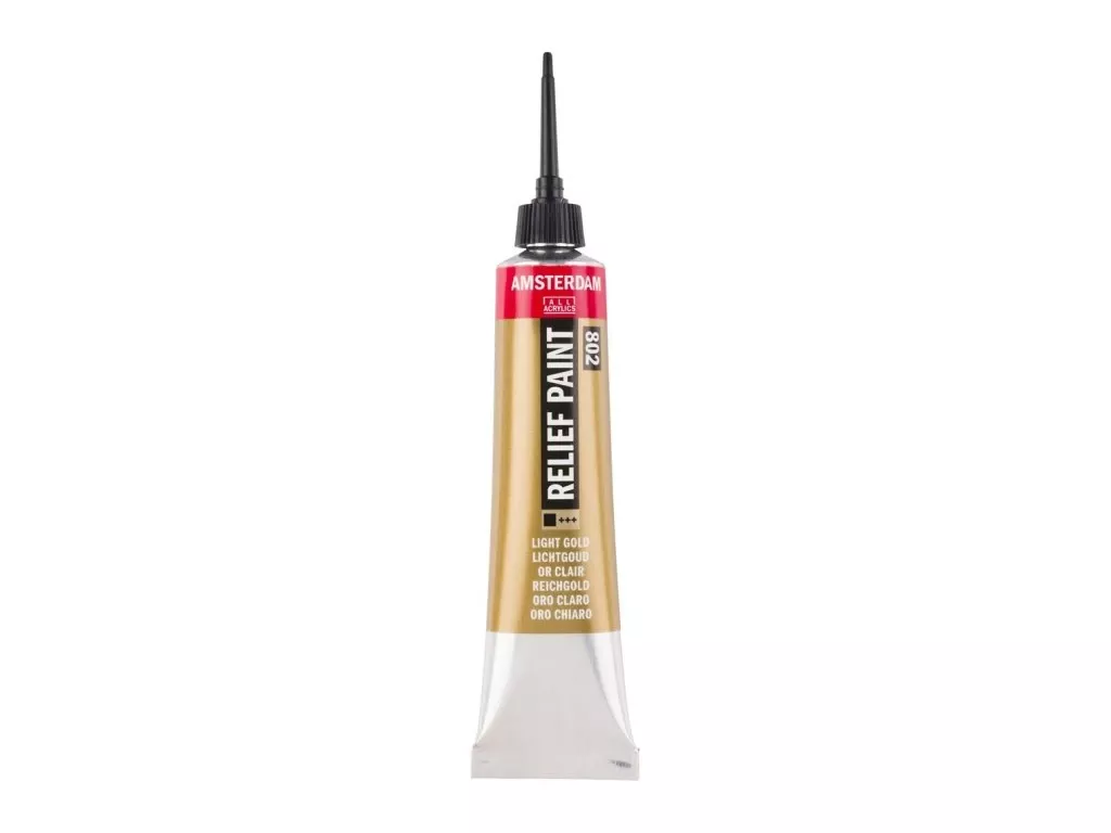 Reliéfní barva Amsterdam v tubě 20ml - varianty - Light Gold