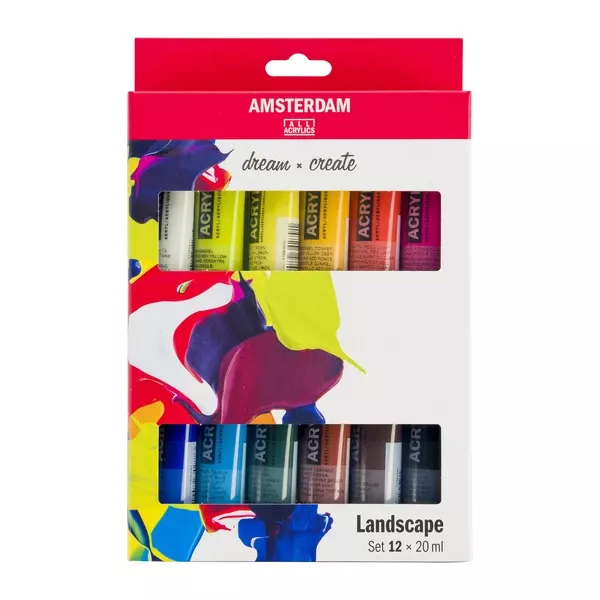 Sada akrylů Amsterdam Standard - Landscape odstíny 12 x 20ml