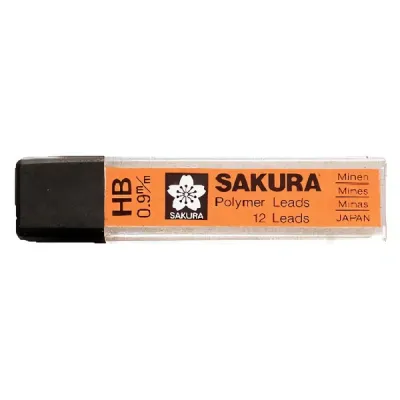 Tuhy do mechanické tužky Sakura 0,9 mm HB