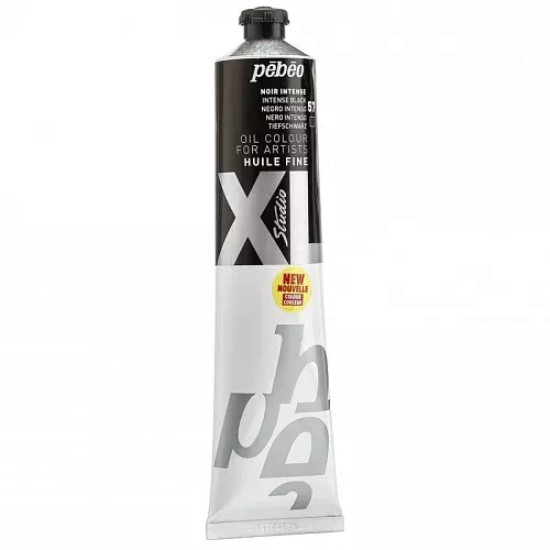 Olejové barvy Pébéo Studio XL 200ml - 56 odstínů - 57 Intenzivní černá.