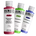 Akrylová barva Golden FLUID 118 ml - varianty | Green Gold 2170, Payne's Gray 2240, Quinacridone Magenta 2305, Teal 2369, Titan Buff 2370, Titanium White 2380, Ultramarine Blue, 2400, Zinc White, 2415, Cadmium Yellow Medium Hue 2428