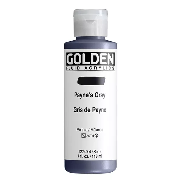 Akrylová barva Golden FLUID 118 ml - varianty - Payne's Gray 2240