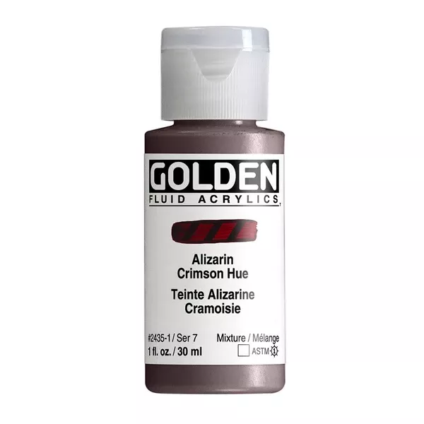 Akrylová barva Golden FLUID 30 ml - varianty - Alizarin Crimson Hue 2435