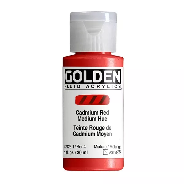 Akrylová barva Golden FLUID 30 ml - varianty - Cadmium Red Medium Hue 2425