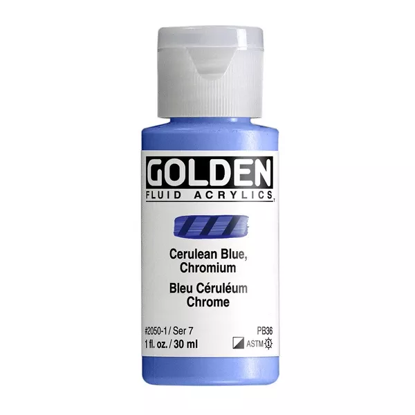 Akrylová barva Golden FLUID 30 ml - varianty - Cerulean Blue Chromium 2050