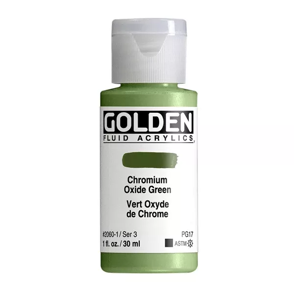 Akrylová barva Golden FLUID 30 ml - varianty - Chromium Oxide Green 2060