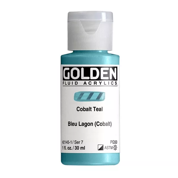 Akrylová barva Golden FLUID 30 ml - varianty - Cobalt Teal 2145