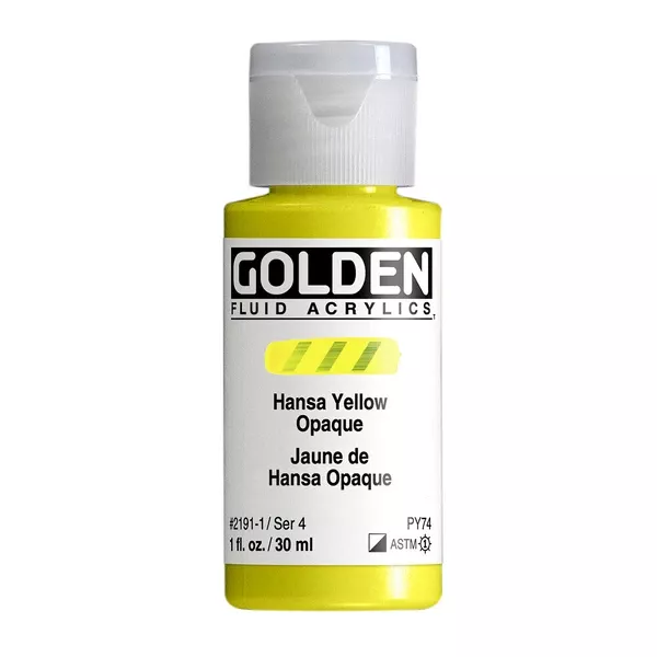 Akrylová barva Golden FLUID 30 ml - varianty - Hansa Yellow Opaque 2191