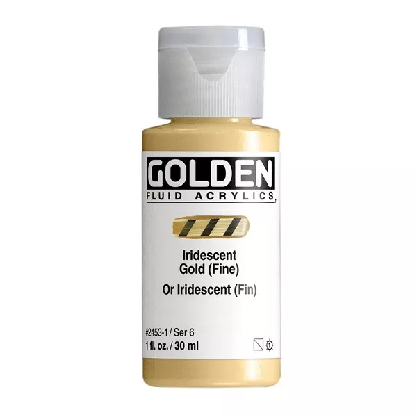 Akrylová barva Golden FLUID 30 ml - varianty - Iridescent Gold (Fine) 2453