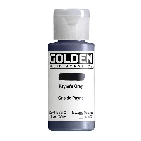 Akrylová barva Golden FLUID 30 ml - varianty - Payne's Gray 2240