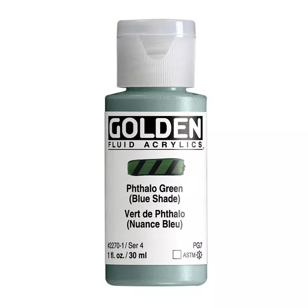 Akrylová barva Golden FLUID 30 ml - varianty - Phthalo Green (Blue Shade) 2270