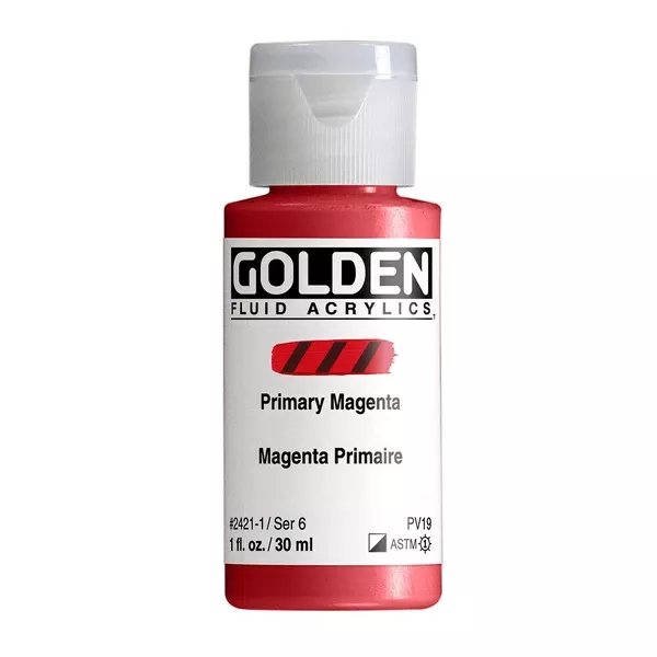 Akrylová barva Golden FLUID 30 ml - varianty - Primary Magenta 2421