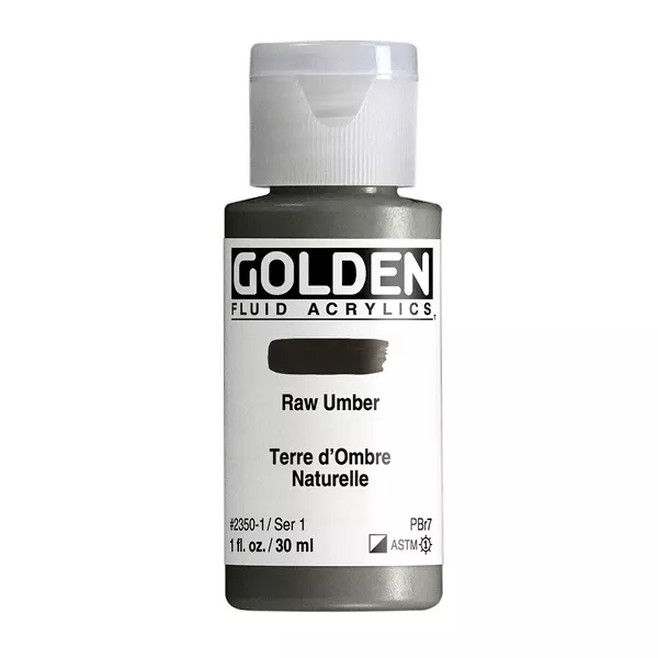 Akrylová barva Golden FLUID 30 ml - varianty - Raw Umber 2350