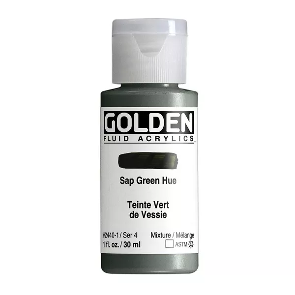 Akrylová barva Golden FLUID 30 ml - varianty - Sap Green Hue 2440