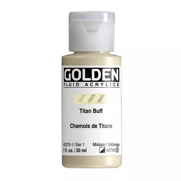 Akrylová barva Golden FLUID 30 ml - varianty - Titan Buff 2370