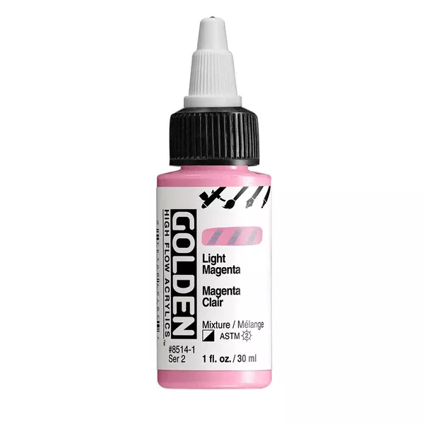 Akrylová barva Golden HIGH FLOW 30 ml - varianty - Light Magenta 8514