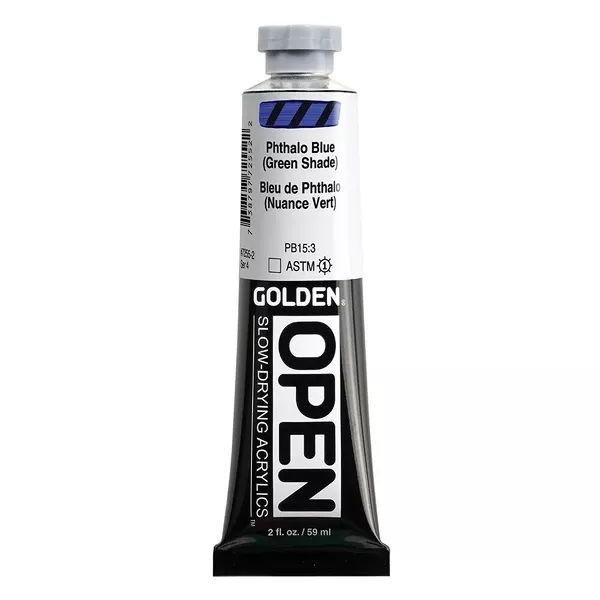 Akrylová barva Golden Open Slow Drying 59 ml - varianty - Phthalo Blue (Green Shade) 7255