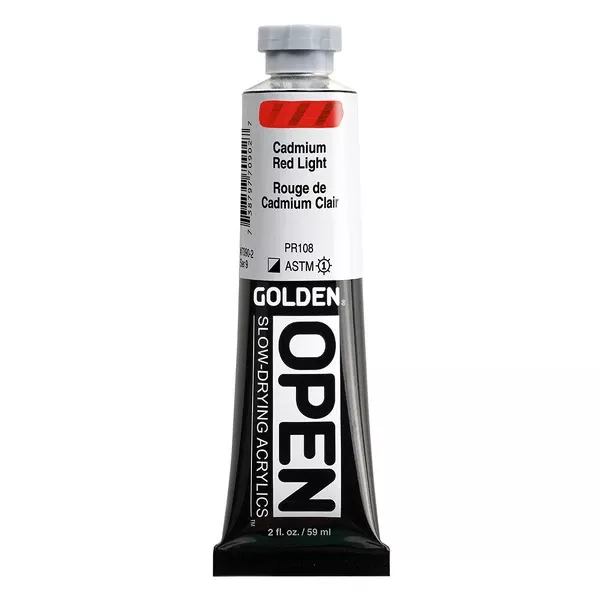 Akrylová barva Golden Open Slow Drying 59 ml - varianty - Cadmium Red Light 7090