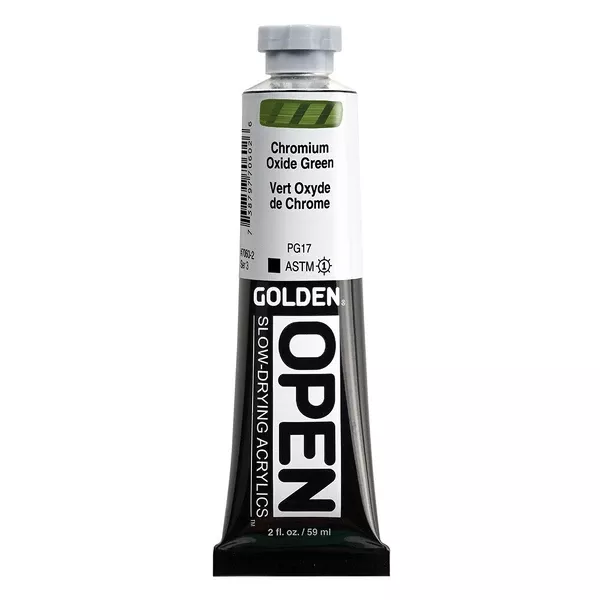 Akrylová barva Golden Open Slow Drying 59 ml - varianty - Chromium Oxide Green 7060