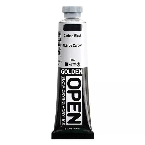 Akrylová barva Golden Open Slow Drying 59 ml - varianty - Carbon Black 7040