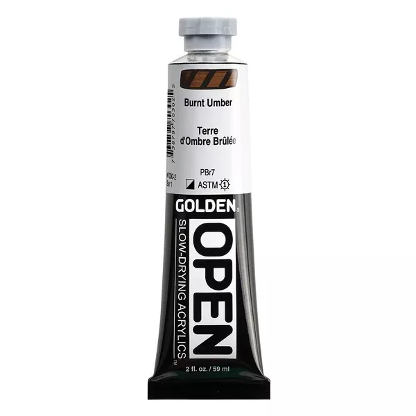 Akrylová barva Golden Open Slow Drying 59 ml - varianty - Burnt Umber 7030