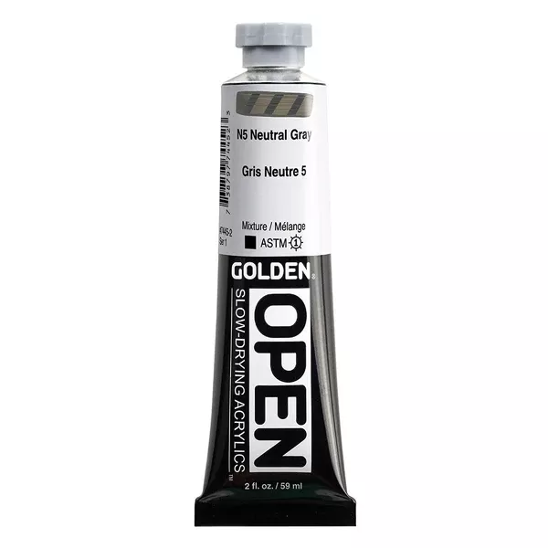 Akrylová barva Golden Open Slow Drying 59 ml - varianty - N5 Neutral Gray 7445