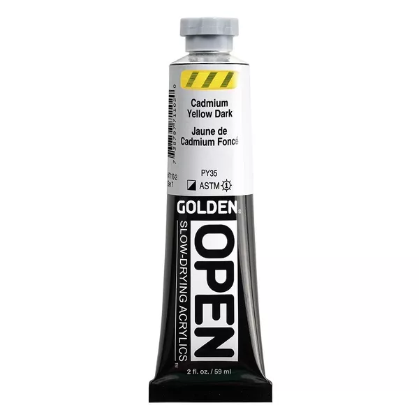 Akrylová barva Golden Open Slow Drying 59 ml - varianty - Cadmium Yellow Dark 7110