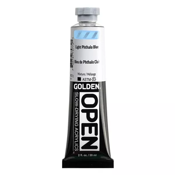 Akrylová barva Golden Open Slow Drying 59 ml - varianty - Light Phthalo Blue 7577