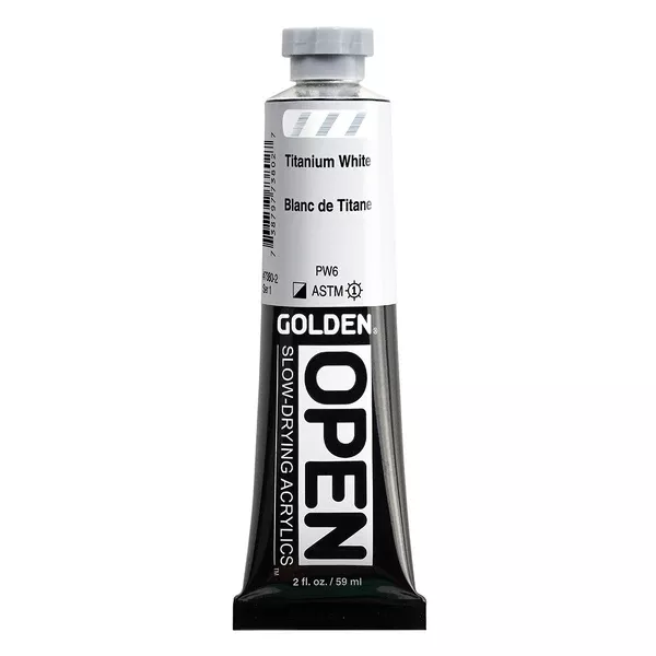 Akrylová barva Golden Open Slow Drying 59 ml - varianty - Titanium White 7380