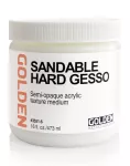 Golden Sandable Hard Gesso - brousitelný šeps - varianty | Golden  Gesso - brousitelný šeps - 237 ml, Golden Gesso - brousitelný šeps - 473 ml, Golden Gesso - brousitelný šeps - 946 ml, Golden  Gesso - brousitelný šeps - 3.78 l