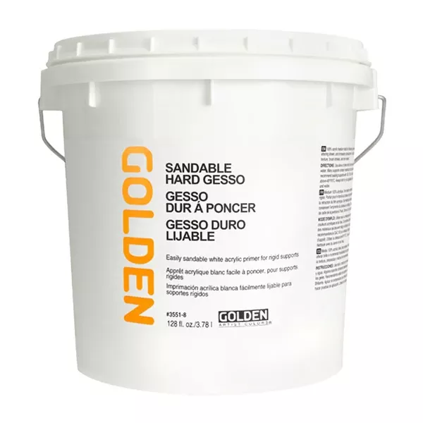 Golden Sandable Hard Gesso - brousitelný šeps - varianty - Golden Gesso - brousitelný šeps - 3.78 l