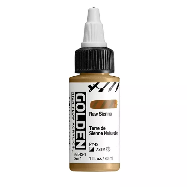 Akrylová barva Golden HIGH FLOW 30 ml - varianty - Raw Sienna 8543