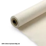 Malířské plátno 100% bavlna nešepsované v metráži (Italy)  - role 10 metrů/šíře 210cm 350g/mm2